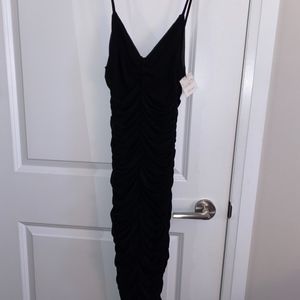 BLACK RUCHED MAXI DRESS BRAND NEW WITH TAGS